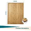 TackView Cutting Board, Bamboo Cutting Board with Juice Groove,  Knife Friendly Chopping Board,24*18*0.8in - 3 of 4