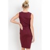 Hello Miz Women's Sleeveless Front Pleat Maternity Dress - 3 of 4