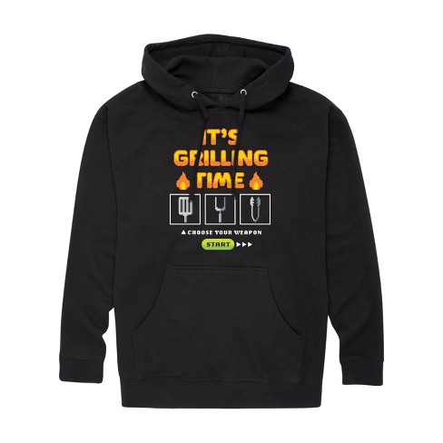 Men's - Instant Message - It's Grilling Time Video Game Graphic Fleece Pullover Hoodie - image 1 of 4