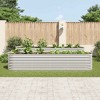 vidaXL Garden Raised Bed, Garden Planter for Flowers and, Galvanized Steel - 3 of 4