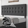 Full Size Bed Frame with 4 Storage Drawers and Headboard, Linen Upholstered Platform Bed Frame with Wooden Slats Support, Button Tufted Design, Grey - 4 of 4