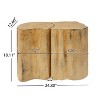 Sapphtopaz 2-in-1 Irregular End Table with Split Design Unique Coffee Table Set of 2 with Durable Material Side Table for Living Room,Bedroom - 2 of 4