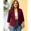 Coolmee Women Plus Size Blazers Business Casual Long Sleeve Open Front Work Office Suit Jackets Trendy Clothes with Pockets - 2 of 4