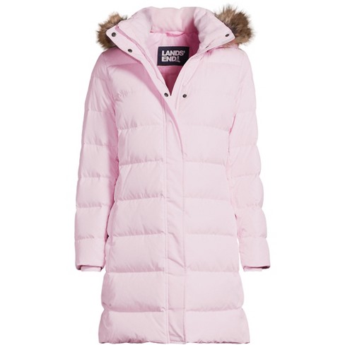 Lands End Women s Max 600 Down Puffer Coat Medium Pink Frost Target