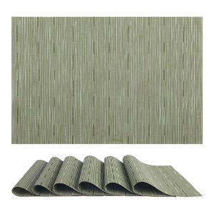 REGALWOVEN PVC Kitchen Dining Table Decor Washable Wipeable Table Mat 6 Pcs - 1 of 4