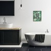 Stupell Industries Wash Your Palms Bathroom Phrase Green Plant Leaves Framed Giclee Art, Black, 16" x 20" - 3 of 4