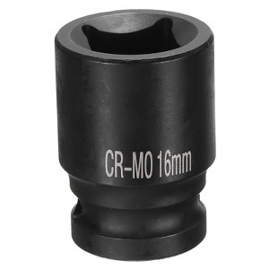 Unique Bargains CR-MO Mechanical Maintenance Metric 4 Point Square Impact Socket Black - 1 of 4