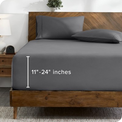 24 Inch Extra Deep Pocket Microfiber Fitted Sheet by Bare Home