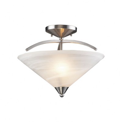 Elk Home Elysburg 2 - Light Semi-Flush Mount in  Satin Nickel