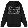 Charmed 1998 Calligraphy Art Long Sleeve Black Adult Zip-Up Hoodie - 4 of 4