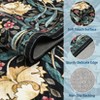 Floral Area Rug for Living Room Bedroom Soft Washable Vintage Rug Non Slip Low Pile Floor Carpet - 4 of 4