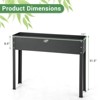 Tangkula Raised Garden Bed, Elevated Metal Planter Box with Legs Drainage Hole Outdoor Indoor Plant Container for Flower Herb - 4 of 4