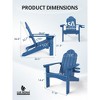 Arceso HDPS Adirondack Chairs Set of 2, Fire Pit Outdoor Chair Weather Resistant with Cup Holder, Modern Plastic Chair Plastic for Patio, Deck, Proch - 2 of 4