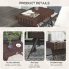 Dracelo Folding Rattan Side Table, Outdoor End Table, Hand Woven PE Rattan Coffee Table - 2 of 4