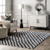 Nuloom Dominique Abstract Checkered Fringe Area Rug - 2 of 4