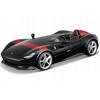 Ferrari Monza SP1 Black Metallic with Red Stripes "Race & Play" Series 1/24 Diecast Model Car by Bburago - 2 of 3