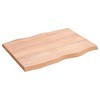 vidaXL Table Top Light Brown 31.5"x23.6"x(0.8"-1.6") Treated Solid Wood Live Edge - 4 of 4