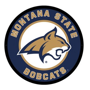 Evergreen Ultra-Thin Edgelight LED Wall Decor, Round, Montana State University- 23 x 23 Inches Made In USA - 1 of 4