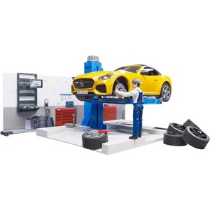 Bruder Bworld Car Service Repair Shop Set - 1 of 4