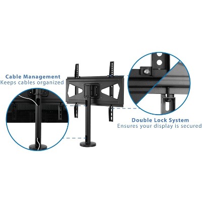 Swivel Secure Heavy-Duty Steel TV Stand for 32"-55" Screens, Black