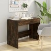 vidaXL Desk Smoked Oak 39.8 in.x19.7 in.x30.1 in. Engineered Wood - 3 of 4