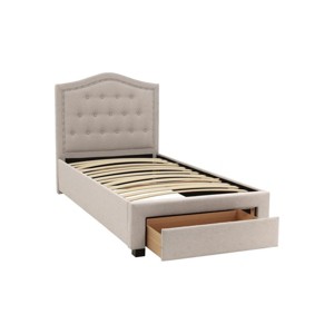 Streamdale Twin Size Bed with Drawer Storage and Button Tufted Headboard - 1 of 4