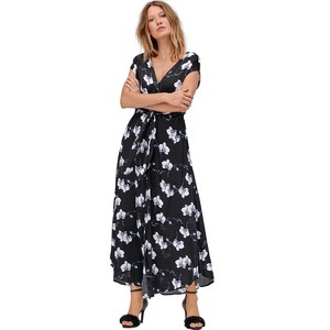 ellos Tie-Front Maxi Dress - 1 of 4