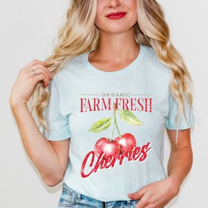 Simply Sage Market Farm Fresh Cherries Watercolor Short Sleeve Tee - 1 of 4