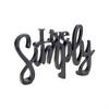 Cozy & Live Simply Sentiment Block Cut-Out Signs – 5"H Black Polyresin Decor (Set of 2) by Melrose - 3 of 3