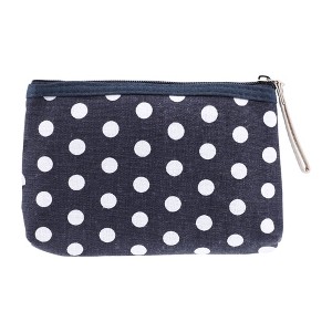 Unique Bargains Women's Durable Dots Cosmetic Bag 1 Pc - 1 of 3