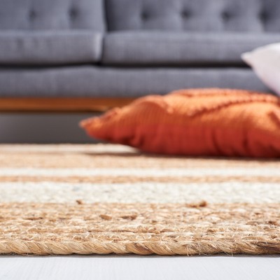Ivory Flat Woven Handmade Cotton Square Rug
