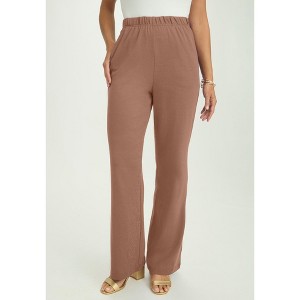 Jessica London Soft Ease Wide Leg Pant - 1 of 4
