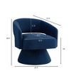 NicBex Velvet Fabric Swivel Accent Chair,Upholstered Swivel Living Room Chairs with Open Backrest,Modern Arm Chair,Accent Chairs for Living Room - 3 of 4