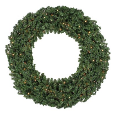 Northlight 60" Prelit Commercial Canadian Pine Artificial Christmas Wreath - Clear Lights