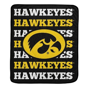 NCAA Iowa Hawkeyes Repeat Refresh Ultra Soft Blanket - 1 of 3