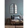 Howard Elliott Arched Windowpane Metal Mirror Oil Rubbed Bronze: Modern Style, 41x29", No Assembly Required - image 2 of 4