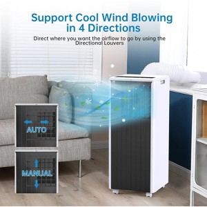 8,000 BTU 3-in-1 Portable Air Conditioner - Cools Rooms Up to 350 Sq.Ft with Fan & Dehumidifier, Quiet AC Unit for Bedroom with Easy Install Kit - 1 of 4