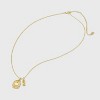 14k Gold Dipped "Love" Heart and Crystal Stars Tag Charm Necklace - Gold - 3 of 4