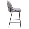 Jambi Counter Stool – Set of 2, 39" H With Black & White Shearling Style Fabric, Powder-Coated Steel By Zuo Modern - 2 of 4