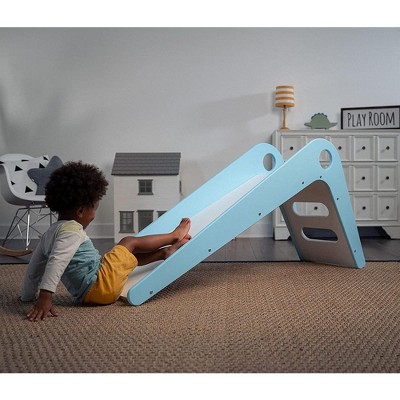 Avenlur Blue Wooden Indoor Slide for Toddlers