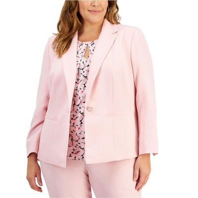 Kasper Womens Solid Blazer Jacket
