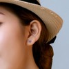 EVERLY JEWELRY | Sterling Silver Purple and Pink Enamel Butterfly Stud Earrings - 4 of 4