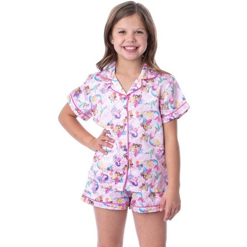 Barbie 2 piece printed pyjama set for girls. Set Includes short