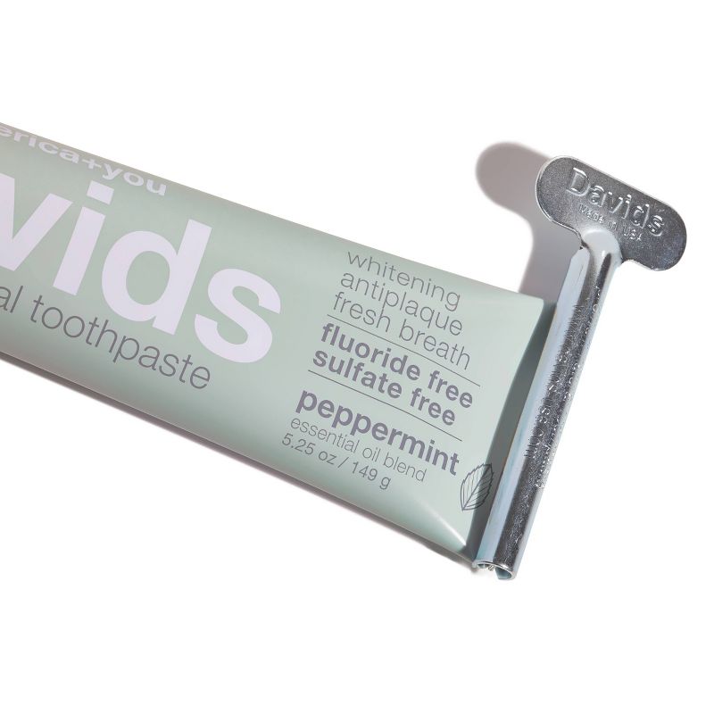 Davids Antiplaque &#38; Whitening Fluoride-Free Premium Natural Toothpaste - Peppermint - 5.25oz, 4 of 15