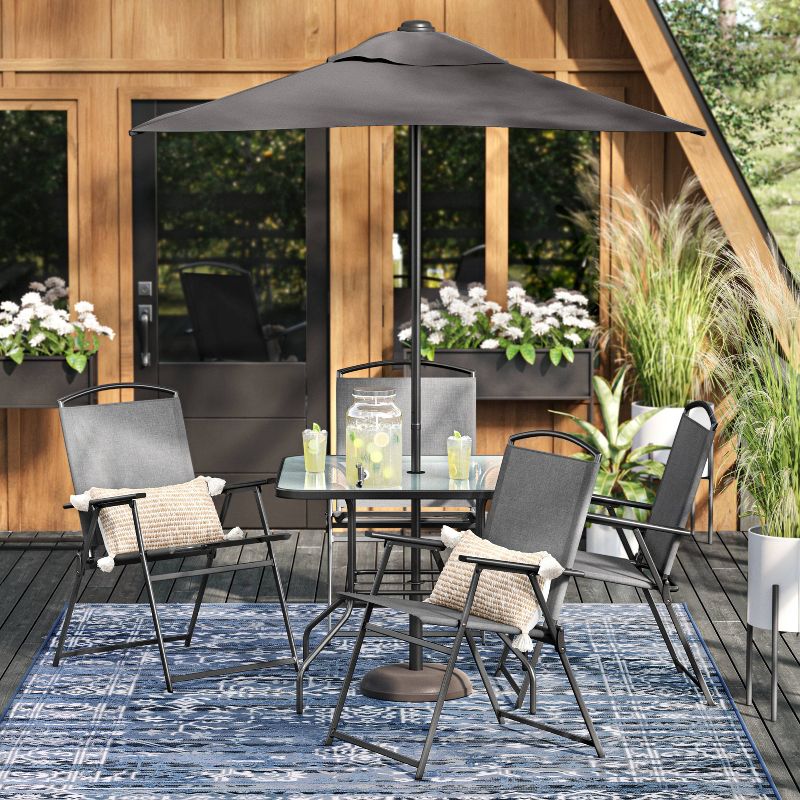 6pc Patio Dining Set with Umbrella, Outdoor Furniture Set - Room Essentials&#8482;, 3 of 21