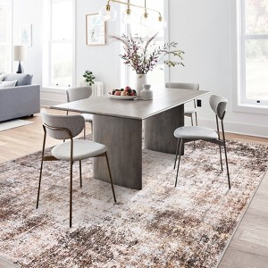 Vintage Rugs for Living Room – Machine Washable Area Rugs with Non-Slip Backing，Soft Short Pile Carpet for Bedroom, Kitchen, Hallway, Office - 1 of 4