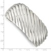 Black Bow Jewelry 31mm Stainless Steel Polished Striped Cuff Bracelet - 4 of 4