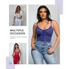 SHAPELLX Lace Bodysuit for Women Tummy Control Shapewear Backless Body Suits One Piece Body Shaper Thongs—Blue 38 - 2 of 3