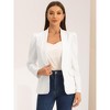 Allegra K Women's Spring Shawl Collar Puff Sleeve Work Blazer with Pockets - 4 of 4