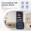 NicBex Modern High Kitchen Pantry Sideboard Cabinet with Storage & Faux Marble Top,Cupboard Buffet Cabinet for Kitchen,Dining Room - 3 of 4